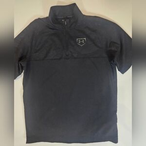 Under Armour Heatgear Shirt Mens Medium‎ Quarter Zip Textured Performance Wear